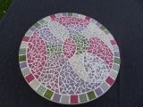 Plateau tournant fushia écossais - 65 € - Plateaux tournants