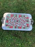 Brique rouge vert - 59 € - Plateau métal