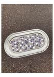 Plateau oval violet chocolat - 42 € - Plateau métal